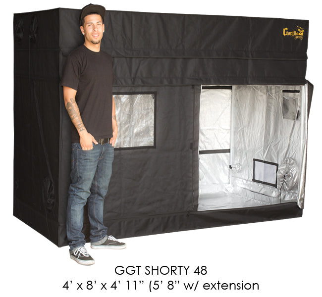 4'x8' Gorilla Grow Tent SHORTY w/ 9" Extension Kit
