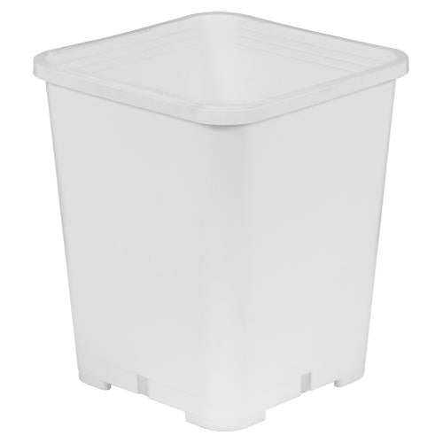 Gro Pro Premium White Square Pot 7 in x 7 in x 9 in, 1.91 Gallons