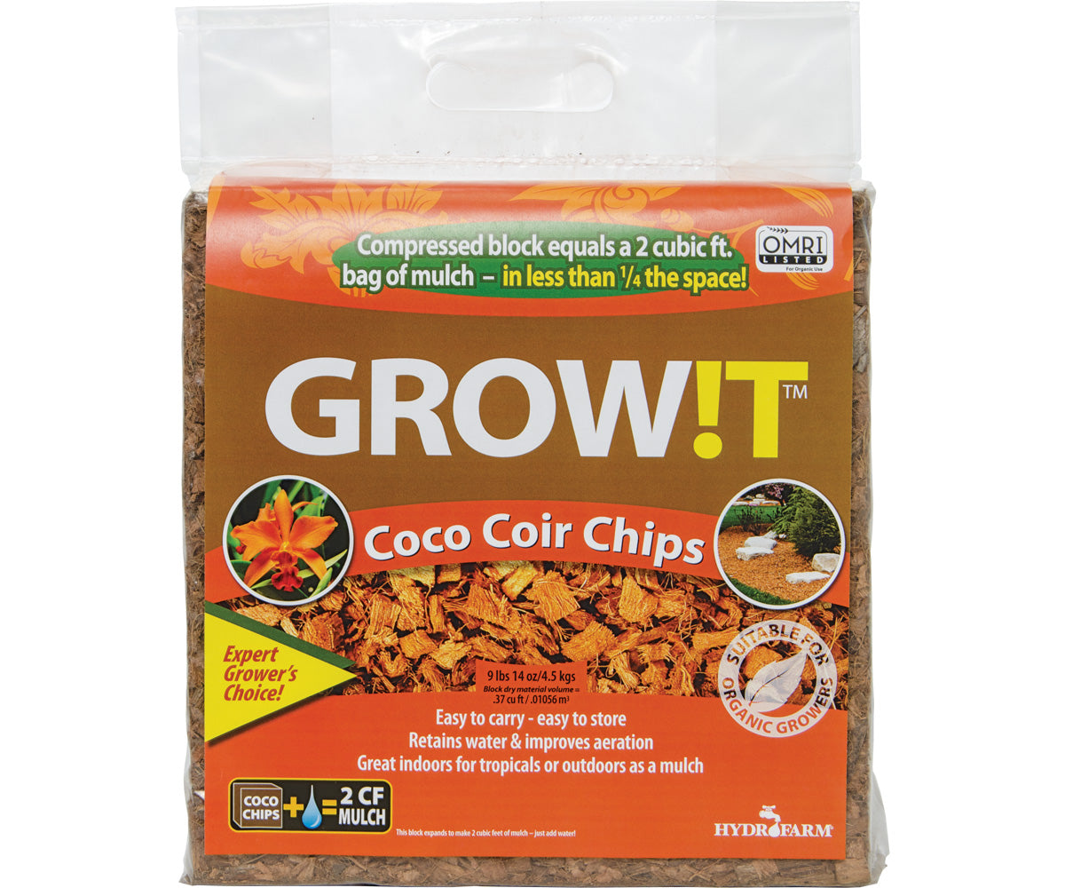GROW!T Organic Coco Coir Chips, Block