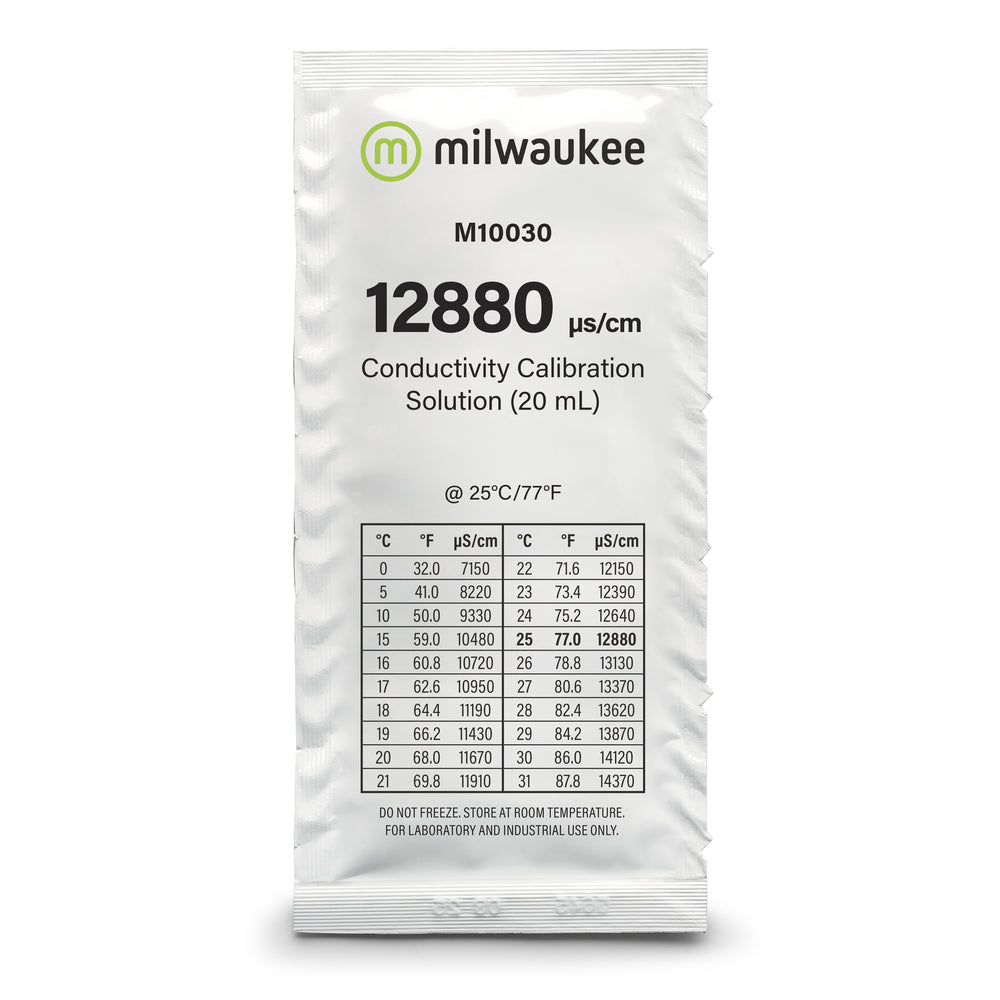 Milwaukee M10030B 12880 µS/cm Conductivity Calibration Solution Single Packet