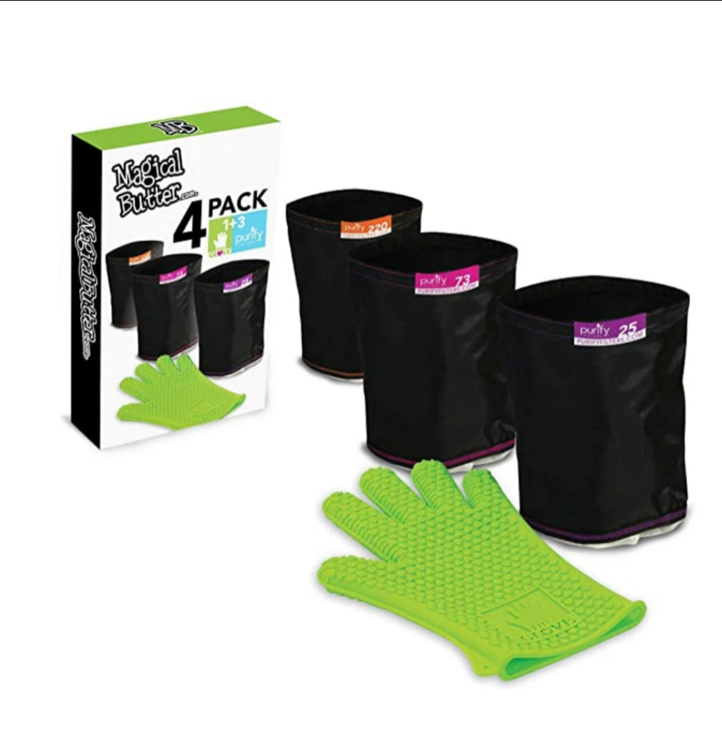 LoveGlove Non-Slip Silicone Safety Glove + 3 Pack of Purify Filter Bags